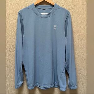 On Running Men’s Train Long-T Graphic Blue Color Shirt Size-M